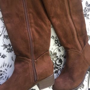 Brown / Brielle Suede long boots.All man made